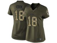 Women's Limited Connor Cook #18 Nike Green Jersey - NFL Oakland Raiders Salute to Service