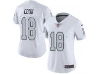 Women's Limited Connor Cook #18 Nike White Jersey - NFL Oakland Raiders Rush