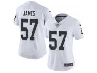 Women's Limited Cory James #57 Nike White Road Jersey - NFL Oakland Raiders Vapor Untouchable