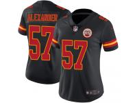 Women's Limited D.J. Alexander #57 Nike Black Jersey - NFL Kansas City Chiefs Rush