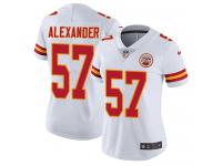 Women's Limited D.J. Alexander #57 Nike White Road Jersey - NFL Kansas City Chiefs Vapor Untouchable