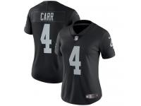 Women's Limited Derek Carr #4 Nike Black Home Jersey - NFL Oakland Raiders Vapor Untouchable