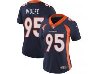 Women's Limited Derek Wolfe #95 Nike Navy Blue Alternate Jersey - NFL Denver Broncos Vapor