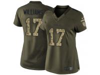 Women's Limited Doug Williams #17 Nike Green Jersey - NFL Washington Redskins Salute to Service