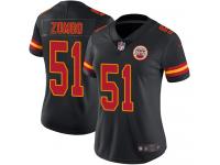 Women's Limited Frank Zombo #51 Nike Black Jersey - NFL Kansas City Chiefs Rush