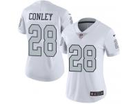 Women's Limited Gareon Conley #28 Nike White Jersey - NFL Oakland Raiders Rush