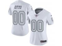 Women's Limited Jim Otto #00 Nike White Jersey - NFL Oakland Raiders Rush