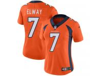 Women's Limited John Elway #7 Nike Orange Home Jersey - NFL Denver Broncos Vapor Untouchable