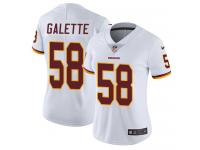 Women's Limited Junior Galette #58 Nike White Road Jersey - NFL Washington Redskins Vapor Untouchable