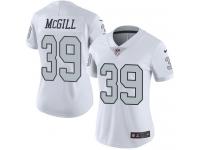 Women's Limited Keith McGill #39 Nike White Jersey - NFL Oakland Raiders Rush
