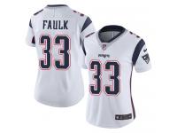 Women's Limited Kevin Faulk #33 Nike White Road Jersey - NFL New England Patriots Vapor Untouchable