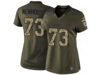 Women's Limited Marshall Newhouse #73 Nike Green Jersey - NFL Oakland Raiders Salute to Service