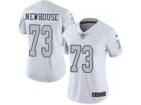 Women's Limited Marshall Newhouse #73 Nike White Jersey - NFL Oakland Raiders Rush