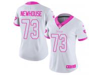 Women's Limited Marshall Newhouse #73 Nike White Pink Jersey - NFL Oakland Raiders Rush Fashion