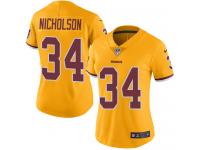 Women's Limited Montae Nicholson #34 Nike Gold Jersey - NFL Washington Redskins Rush