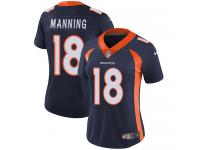 Women's Limited Peyton Manning #18 Nike Navy Blue Alternate Jersey - NFL Denver Broncos Vapor