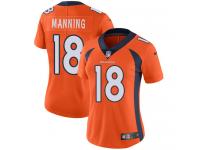 Women's Limited Peyton Manning #18 Nike Orange Home Jersey - NFL Denver Broncos Vapor Untouchable