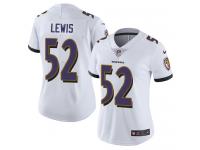 Women's Limited Ray Lewis #52 Nike White Road Jersey - NFL Baltimore Ravens Vapor Untouchable