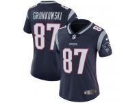 Women's Limited Rob Gronkowski #87 Nike Navy Blue Home Jersey - NFL New England Patriots Vapor Untouchable
