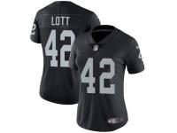 Women's Limited Ronnie Lott #42 Nike Black Home Jersey - NFL Oakland Raiders Vapor Untouchable