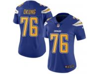 Women's Limited Russell Okung #76 Nike Electric Blue Jersey - NFL Los Angeles Chargers Rush