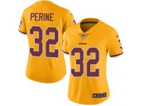 Women's Limited Samaje Perine #32 Nike Gold Jersey - NFL Washington Redskins Rush