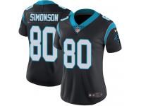 Women's Limited Scott Simonson #80 Nike Black Home Jersey - NFL Carolina Panthers Vapor Untouchable