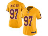 Women's Limited Terrell McClain #97 Nike Gold Jersey - NFL Washington Redskins Rush