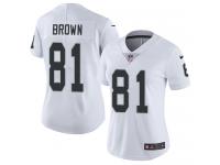 Women's Limited Tim Brown #81 Nike White Road Jersey - NFL Oakland Raiders Vapor Untouchable