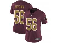 Women's Limited Zach Brown #56 80th Anniversary Nike Burgundy Red Alternate Jersey - NFL Washington Redskins Vapor Untouchable