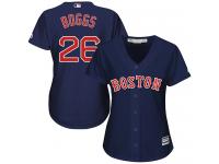 Women's Majestic Boston Red Sox #26 Wade Boggs Authentic Navy Blue Alternate Road MLB Jersey