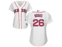 Women's Majestic Boston Red Sox #26 Wade Boggs Authentic White Home MLB Jersey