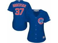 Women's Majestic Chicago Cubs #37 Brett Anderson Cool Base Royal Blue Alternate MLB Jersey