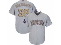 Women's Majestic Chicago Cubs #38 Mike Montgomery Authentic Gray 2017 Gold Champion MLB Jersey