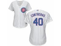 Women's Majestic Chicago Cubs #40 Willson Contreras White Home Cool Base MLB Jersey