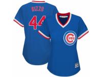 Women's Majestic Chicago Cubs #44 Anthony Rizzo Royal Blue Cooperstown MLB Jersey