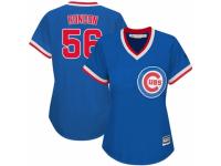 Women's Majestic Chicago Cubs #56 Hector Rondon Royal Blue Cooperstown MLB Jersey