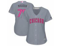 Women's Majestic Chicago Cubs #70 Joe Maddon Grey Mother's Day Cool Base MLB Jersey