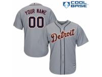 Women's Majestic Detroit Tigers Customized Replica Grey Road Cool Base MLB Jersey