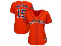 Women's Majestic Houston Astros #15 Carlos Beltran Authentic Orange Alternate 2017 World Series Champions Cool Base MLB Jersey