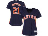 Women's Majestic Houston Astros #21 Andy Pettitte Authentic Navy Blue Alternate 2017 World Series Champions Cool Base MLB Jersey