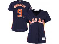 Women's Majestic Houston Astros #9 Marwin Gonzalez Authentic Navy Blue Alternate 2017 World Series Champions Cool Base MLB Jersey