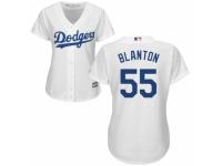 Women's Majestic Los Angeles Dodgers #55 Joe Blanton White Home Cool Base MLB Jersey