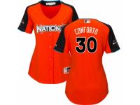 Women's Majestic New York Mets #30 Michael Conforto Orange National League 2017 MLB All-Star MLB Jersey