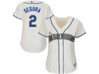 Women's Majestic Seattle Mariners #2 Jean Segura Cream Alternate Cool Base MLB Jersey