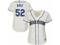 Women's Majestic Seattle Mariners #52 Carlos Ruiz Cream Alternate Cool Base MLB Jersey