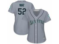 Women's Majestic Seattle Mariners #52 Carlos Ruiz Grey Road Cool Base MLB Jersey