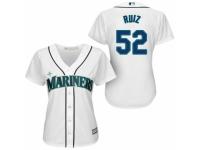 Women's Majestic Seattle Mariners #52 Carlos Ruiz White Home Cool Base MLB Jersey