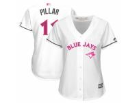 Women's Majestic Toronto Blue Jays #11 Kevin Pillar White Mother's Day Cool Base MLB Jersey