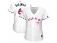 Women's Majestic Toronto Blue Jays #6 Marcus Stroman White Mother's Day Cool Base MLB Jersey